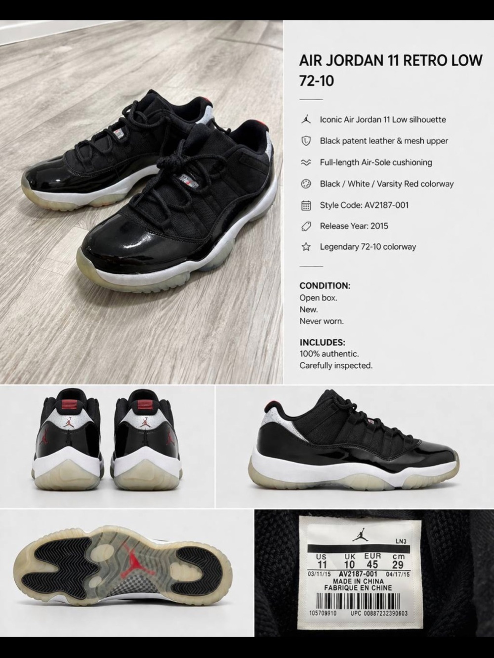 Jordan Kids Sneakers Black/White with Red Accent